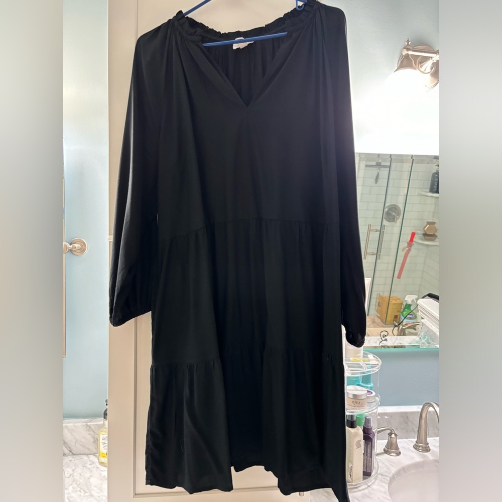 Black Carolyn Mirand The Drop Tiered Dress